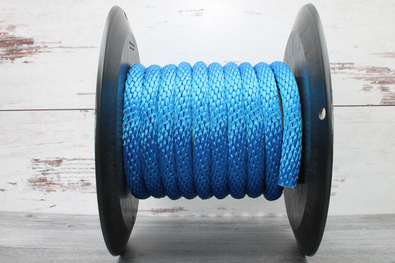 Blue Solid Braided Multifilament Polypropylene Rope