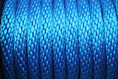 Close up of the Blue Solid Braided Multifilament Polypropylene Rope