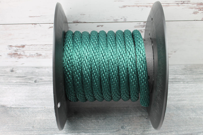 Hunter Green Solid Braided Multifilament Polypropylene Rope