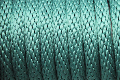 Close up of the Hunter Green Solid Braided Multifilament Polypropylene Rope