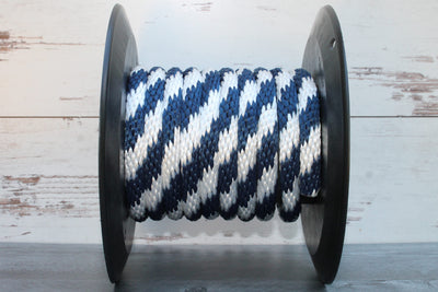 Navy and White Solid Braided Multifilament Polypropylene Rope