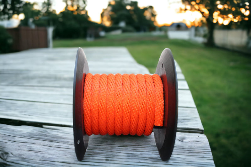 Orange Solid Braided Multifilament Polypropylene Rope from Troyers Rope