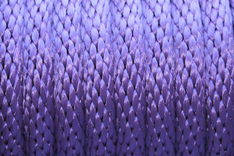 Close up of the Purple Solid Braided Multifilament Polypropylene Rope