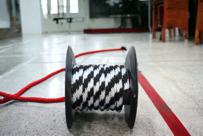 Black and White Solid Braided Multifilament Polypropylene Rope From Troyers Rope Company