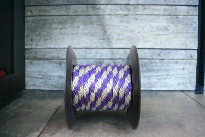 Purple and Silver Solid Braided Multifilament Polypropylene Rope