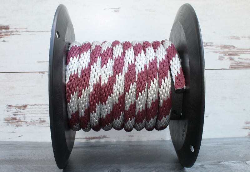 Burgundy and Silver Solid Braided Multifilament Polypropylene Rope From Troyers Rope