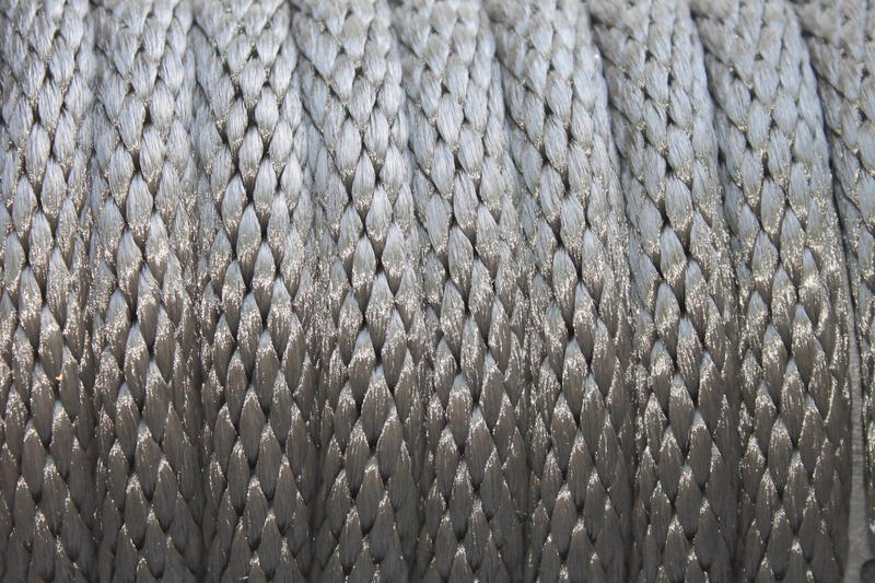 Close up of the Black Solid Braided Multifilament Polypropylene Rope
