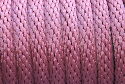 Close up of the Burgundy Solid Braided Multifilament Polypropylene Rope