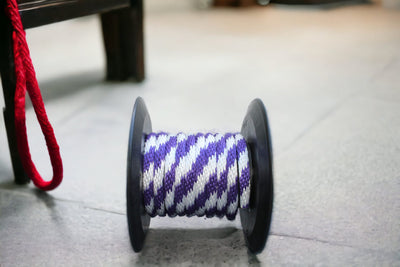 Purple and White Solid Braided Multifilament Polypropylene Rope