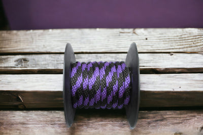 Purple and Black Solid Braided Multifilament Polypropylene Rope
