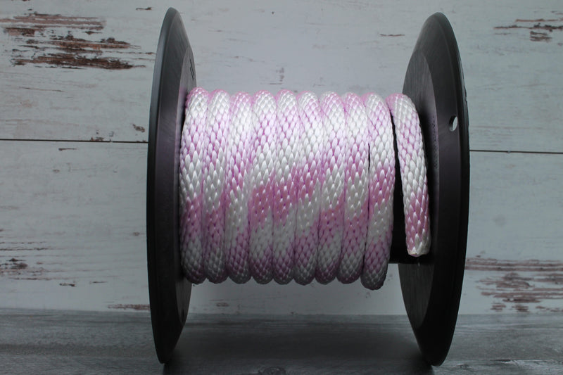 Orchid and White Solid Braided Multifilament Polypropylene Rope