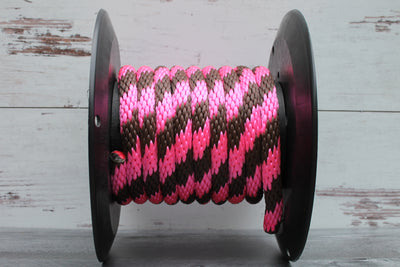Hot Pink and Brown Solid Braided Multifilament Polypropylene Rope from Troyers Rope Company