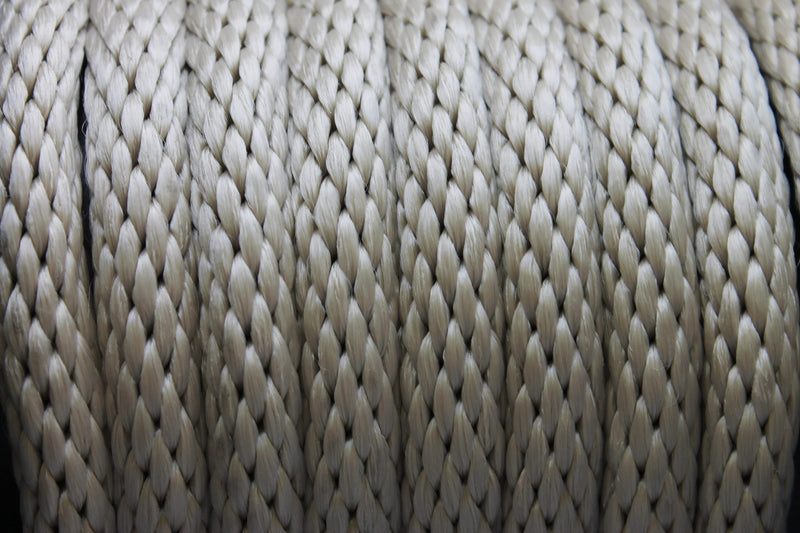 Close up of the Tan Solid Braided Multifilament Polypropylene Rope