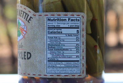Dutch Kettle Amish Homemade Hot Pickled Okra Nutritional Facts