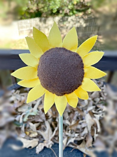Handmade Sunflower on a stick available at harvestarray.com