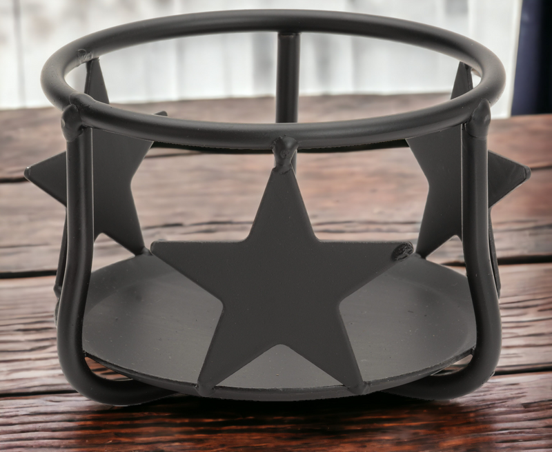 Metal Star Jar Candle Holder hand crafted in Amish country of Pennsylvania. 