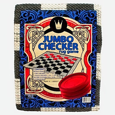 Jumbo Checkers Rug Game Set