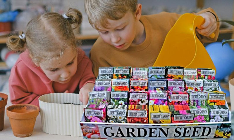 Teach your children the joy of planting with or seed packets from Page&