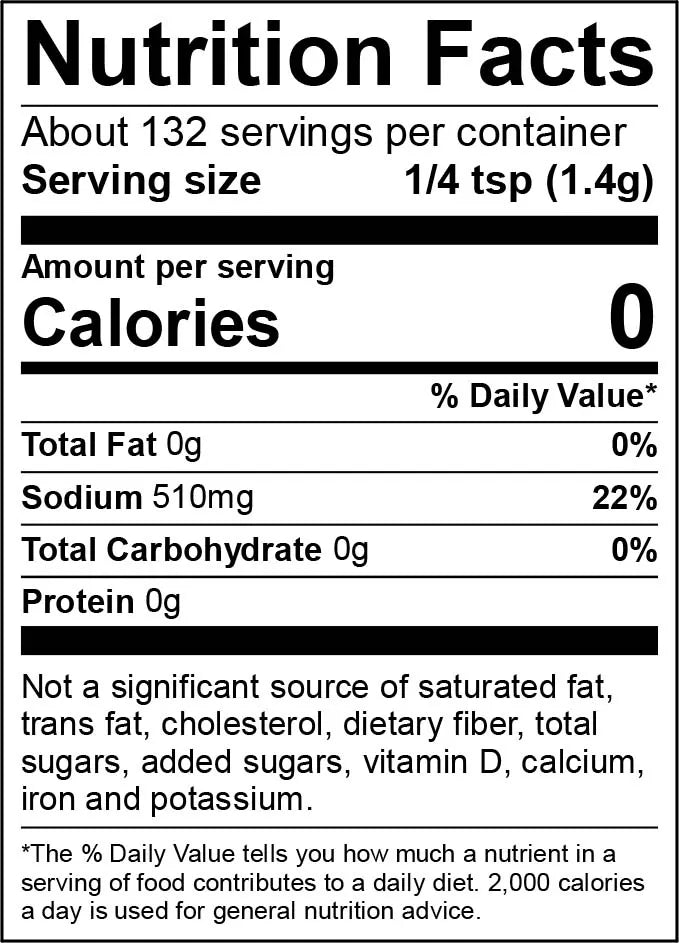 Nutrition information of Kosher Dill Pickles Quick Process® Pickle Mix 