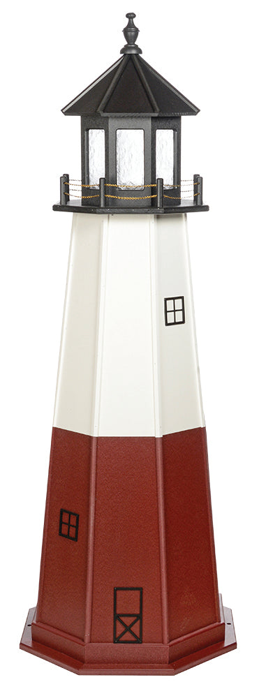 8 Foot Wooden Lighthouse - Vermillion