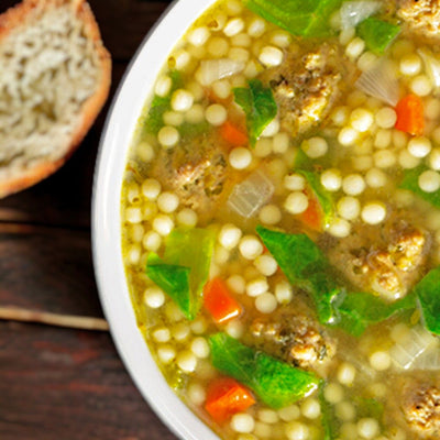 Easy to make Little Italy Wedding Soup with our Mix from Anderson House. Available to buy online at harvestarray.com.
