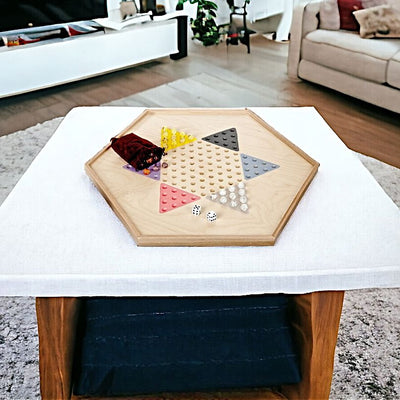 Amish Made Wooden Chinese Checkers Game is fun for family game night!