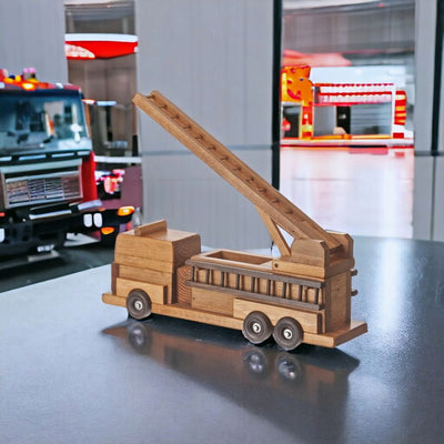 Harvest Large Wooden Fire Truck