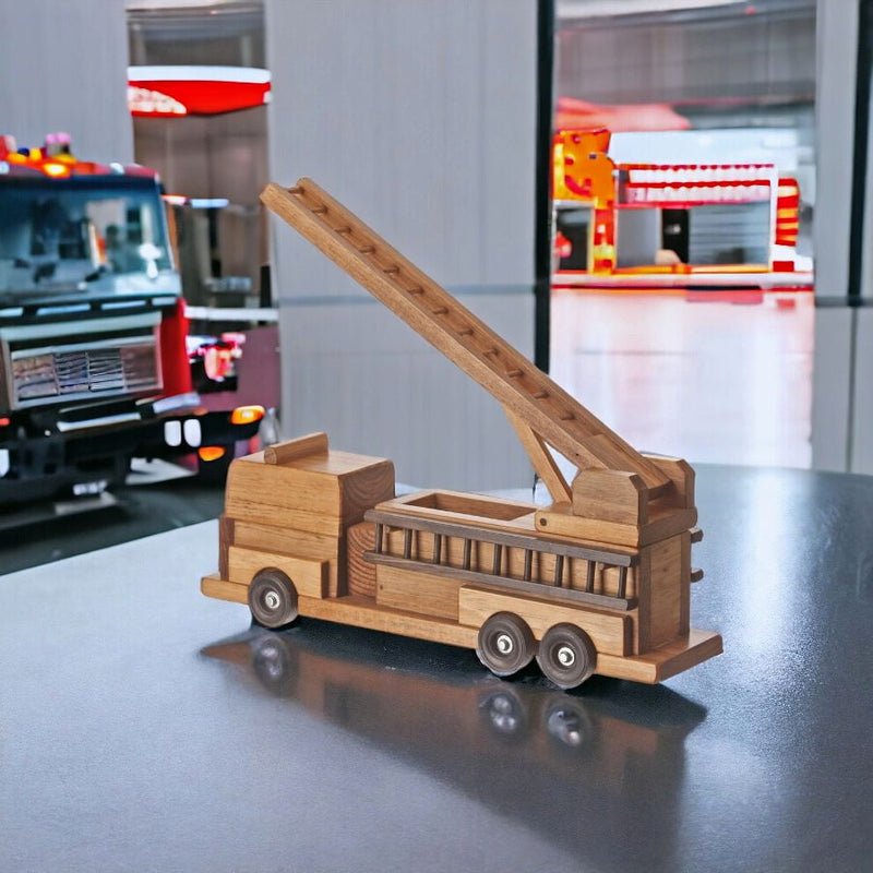 Harvest Large Wooden Fire Truck