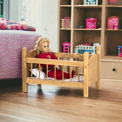 Amish Made 21 Inch Long Wooden Baby Doll Crib (doll and Bedding Not included).