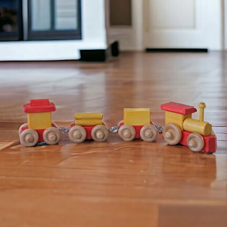 Shop our collection of wooden train sets for kids. Crafted from solid pine wood, these durable and non-toxic toys will last for generations.