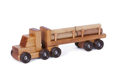 Small Wooden Log Truck toy
