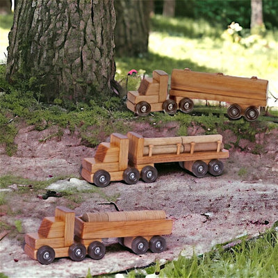 Tank, Log, and Barrel Trucks at play.