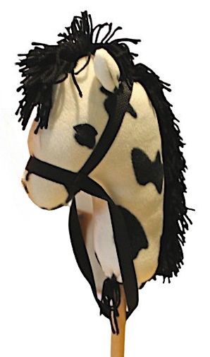 Black and White Child's Stick Horse