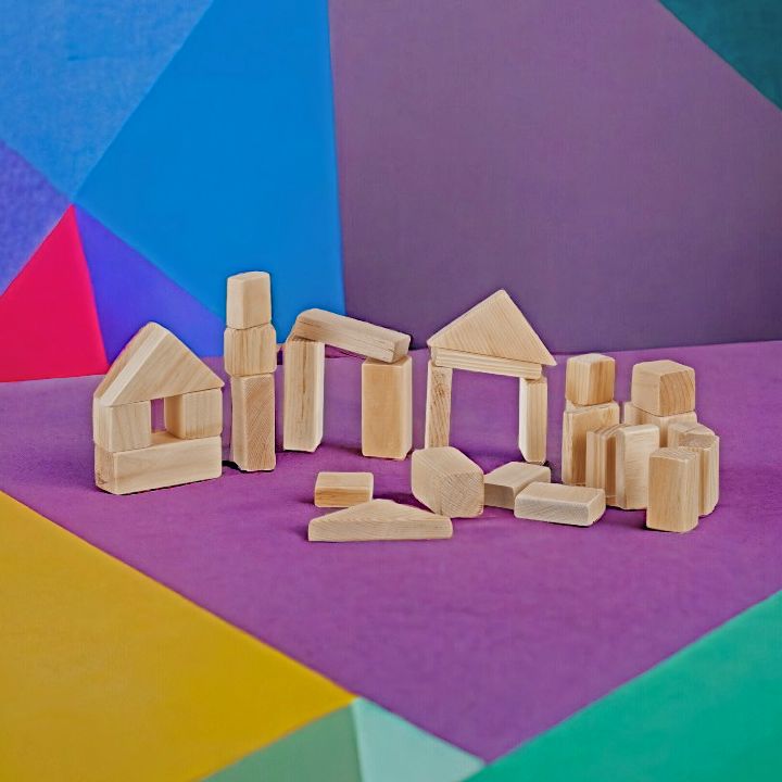 Wooden Block Set for hours of imaginative play.