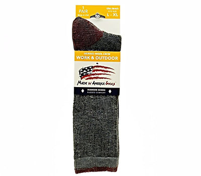 Gray with Cardinal accents men's wool socks
