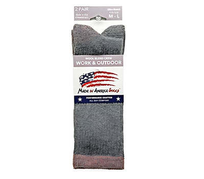 2 pack of Charcoal colored women's wool socks. Available at Harvest Array.