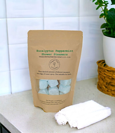 Add a cube of the Eucalyptus Peppermint Shower Steamers when feeling sinus pressure.