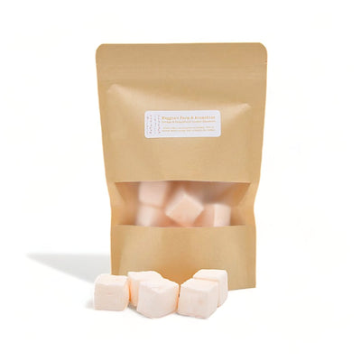 Maggie's Orange Grapefruit Shower Steamer 7 oz. zip close bag. Available online at Harvest Array.