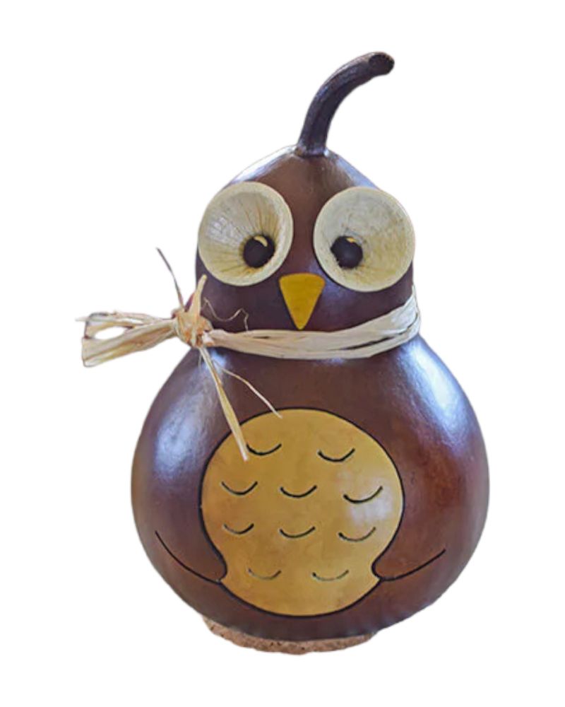 Professor Owl is approximately 3.5 inches in diameter and 6.5 inches tall.
