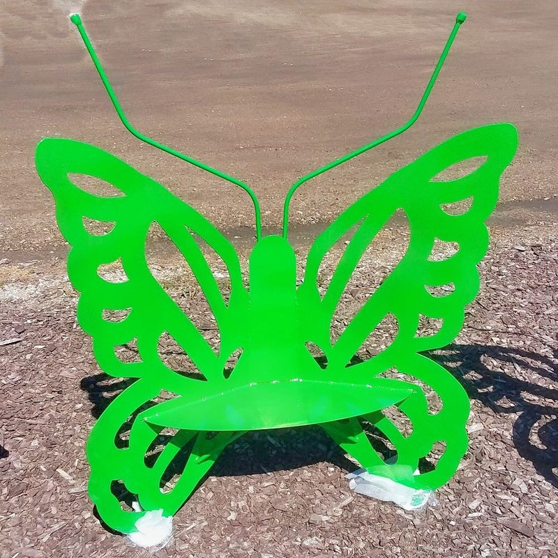 Small Lime Green Butterfly Bench design A 