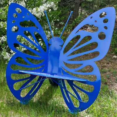 Royal Blue Large Butterfly Bench in Design B- on Harvest Array