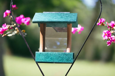 Close up of the Mini Poly Bird Feeders with Heart