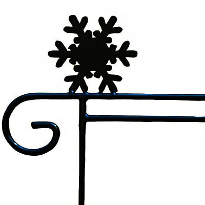 Snowflake - Garden Flag Holders with Decorative Emblems