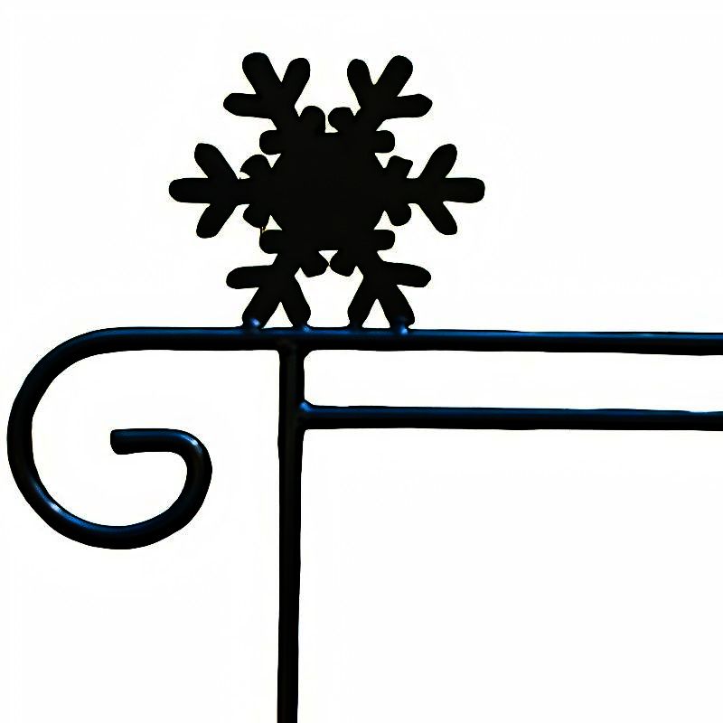 Snowflake - Garden Flag Holders with Decorative Emblems