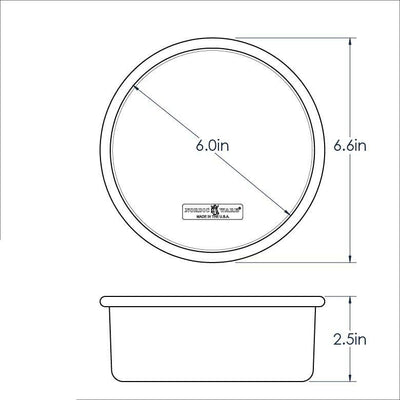 Dimensions of the Nordic Ware 6" Round Layer Cake Pan