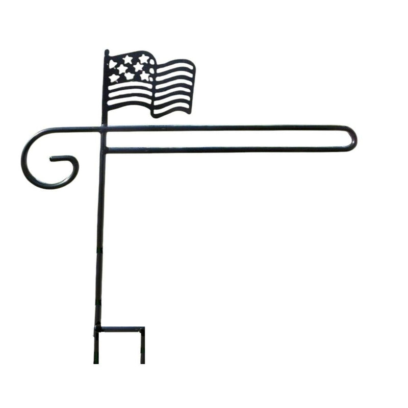 Garden Flag Holders with Decorative American Flag Emblem