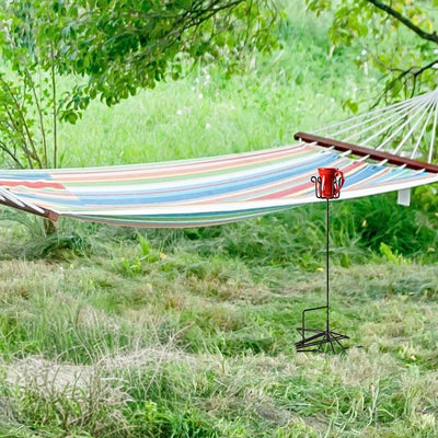 Relax in your hammock without worry that you might spill your coffee! Shop Harvest Array for a Powder Coated Metal Outdoor Cup Holder.