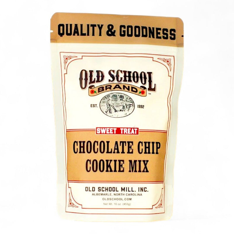 Old School Brand chocolate chip cookie mix in a 16 oz package. Make 24 cookies in minutes. harvestarray.com.