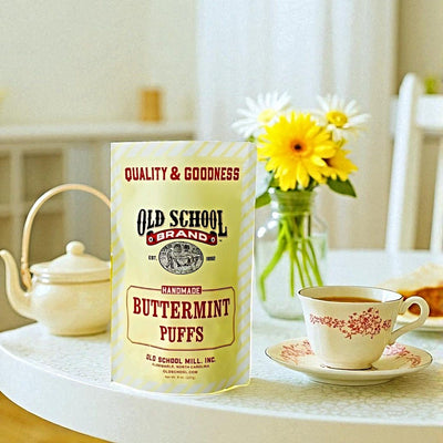 Old School Brand Buttermint Puffs, taste the sweet nostalgia from Harvest Array.