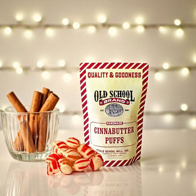 Cinnabutter Puffs nostalgic candies from Old School Brands are now available for online purchase at harestarray.com.